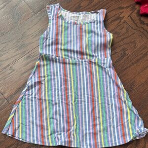 wonder nation Blue Multicolor Stripe Sleeveless A-Line Dress